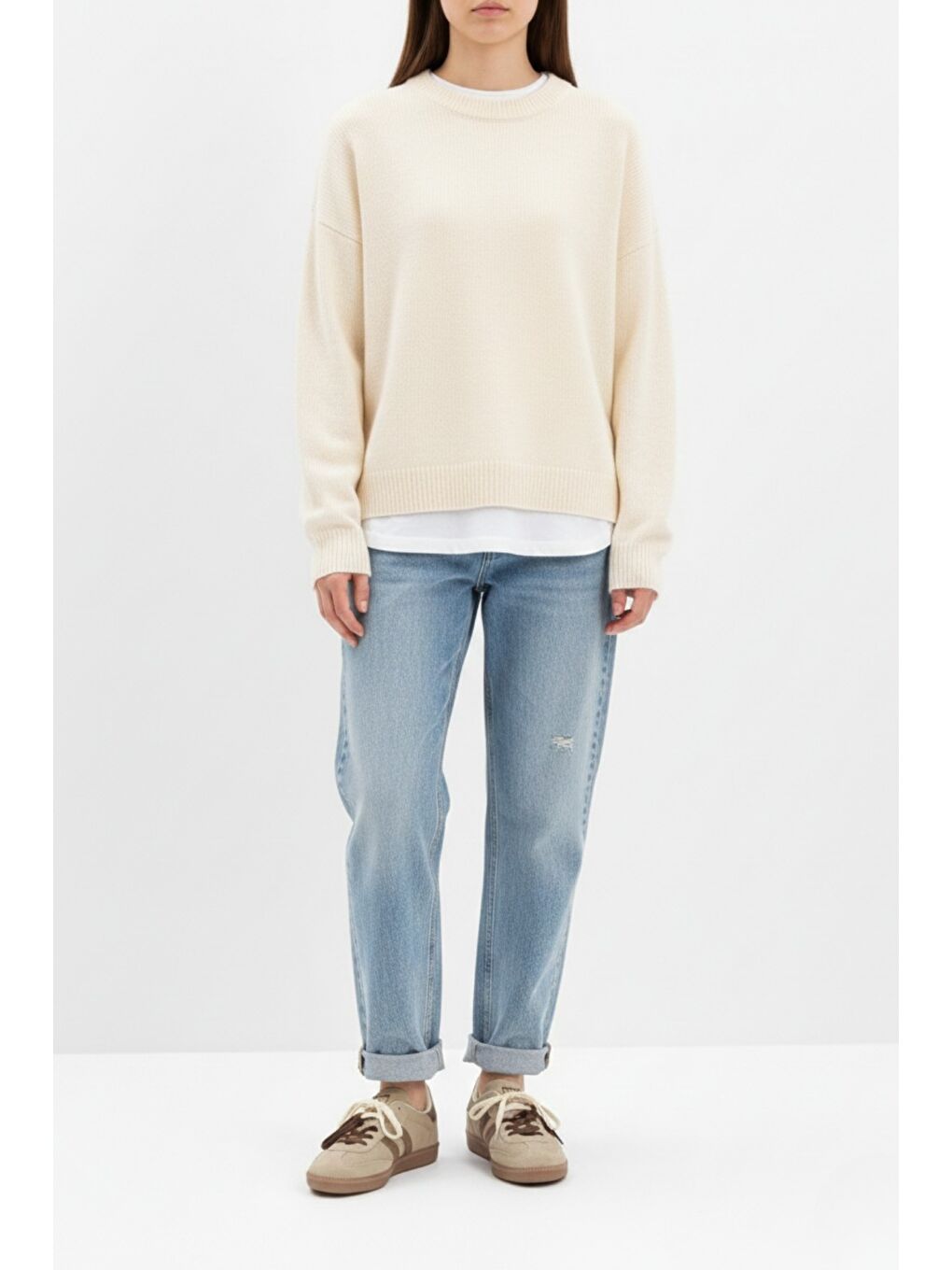 Bej TAUPE Çift Bağcıklı Günlük Kadın Sneaker Spor Ayakkabı-1