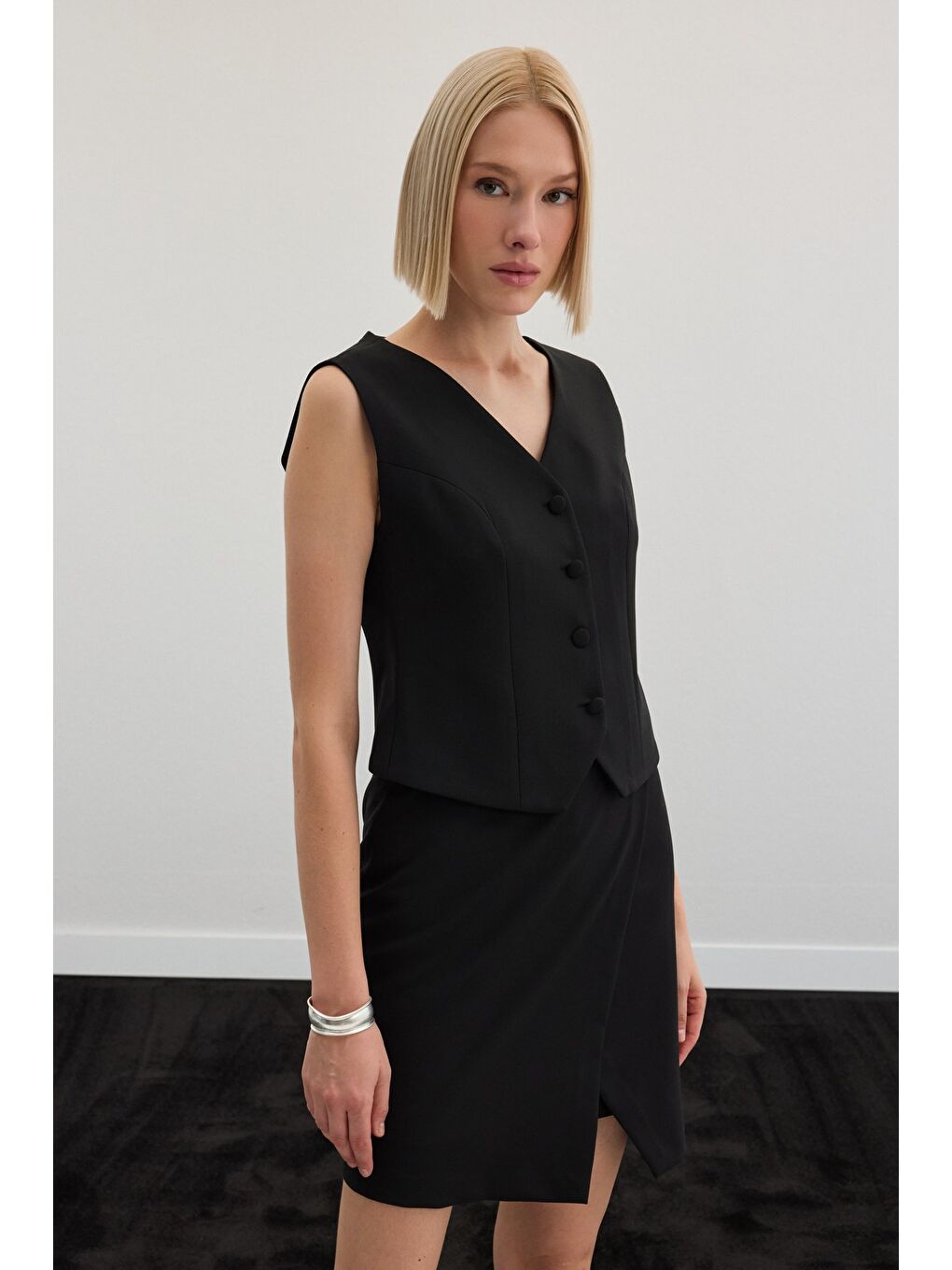 Klasik Yelek - Siyah-4