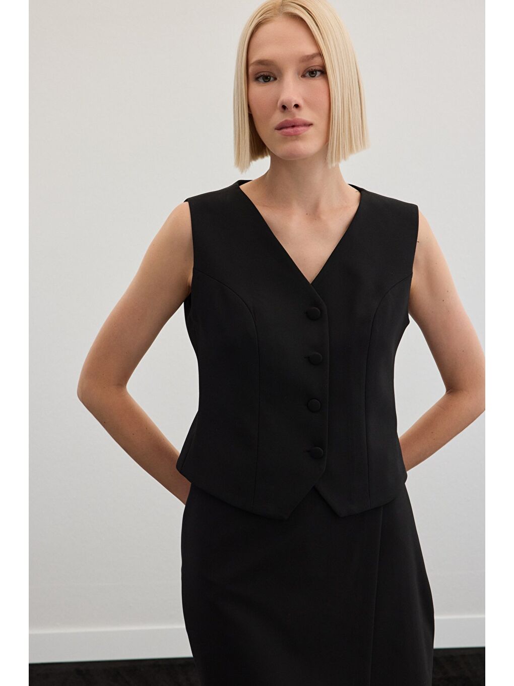 Klasik Yelek - Siyah-5