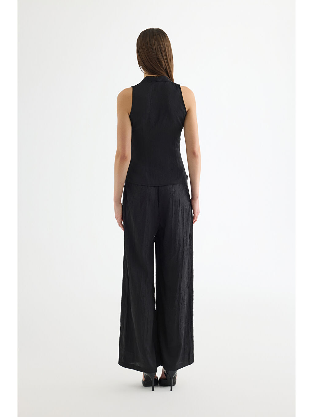 Toka Aksesuarlı Anvelop Bluz Siyah-1