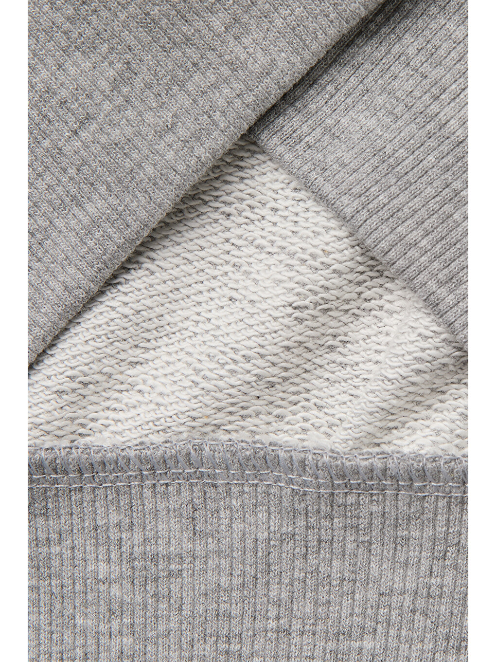 Ekru Erkek Bebek Krem Mix Önü İşlemeli Ribanalı Renk Bloklu Bisiklet Yaka Sweatshirt-2