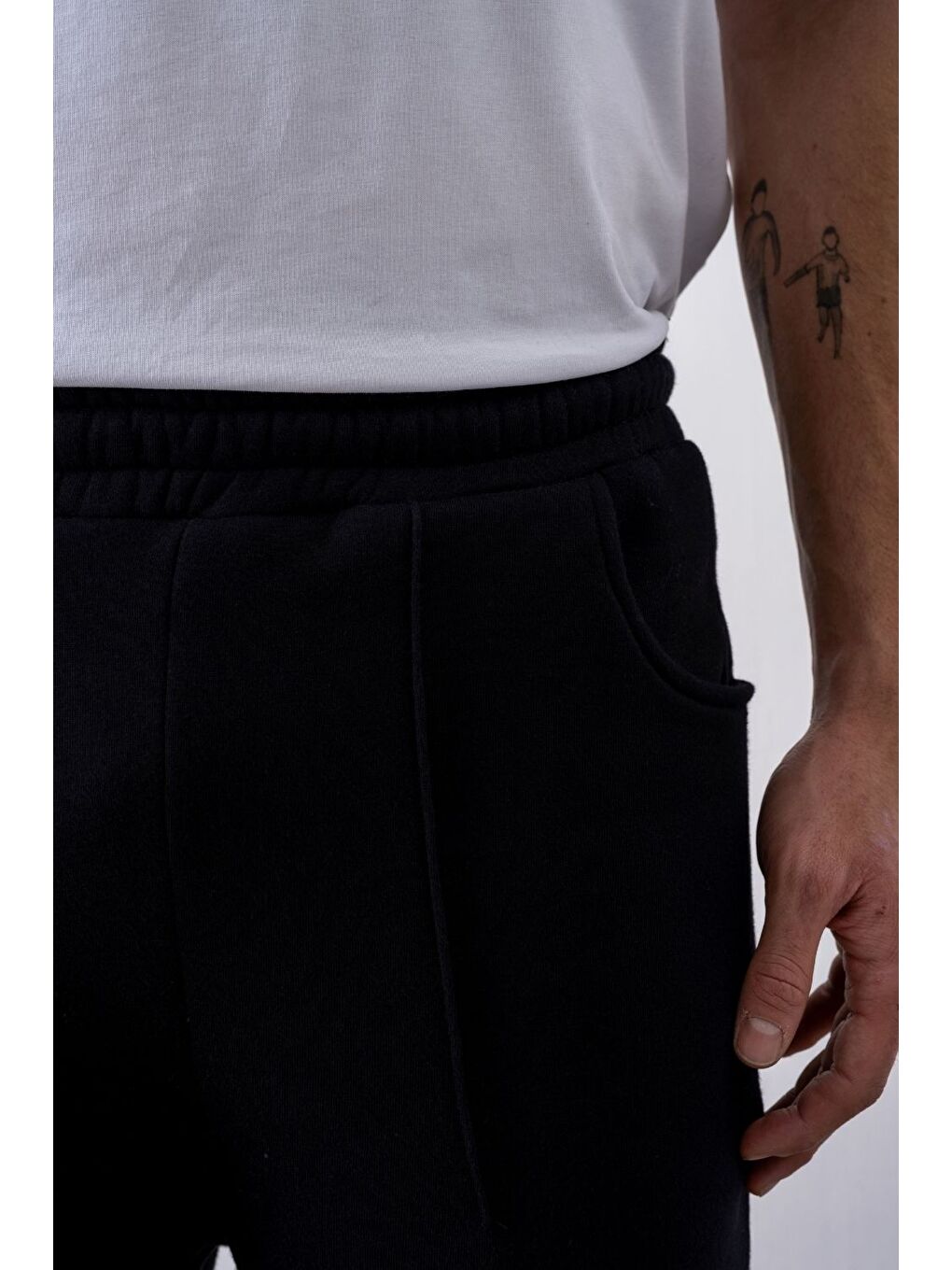 Erkek Baggy Chill Siyah Eşofman Altı-3