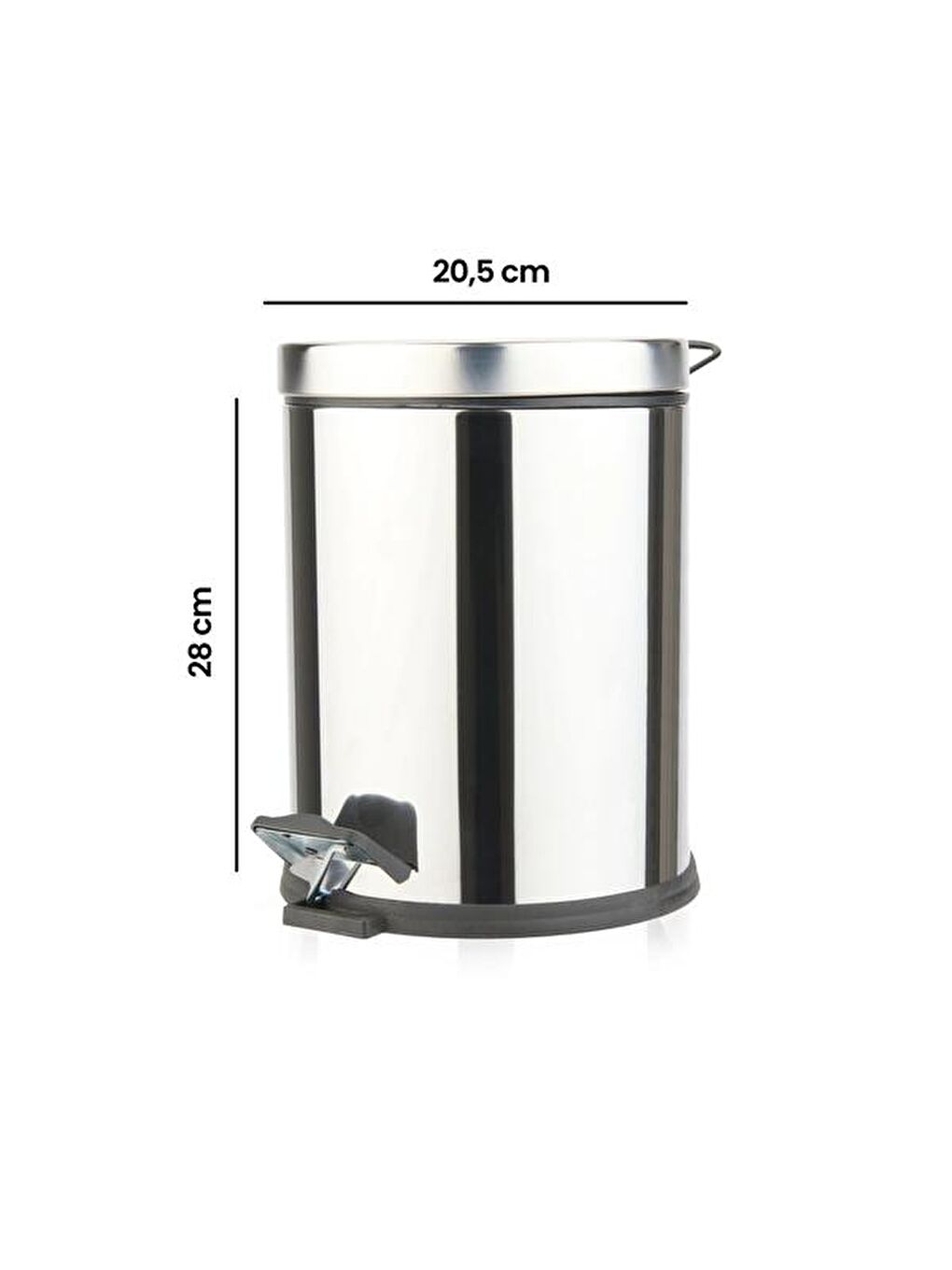 Bath Soft Close Çöp Kovası - Gri - 5 lt-4