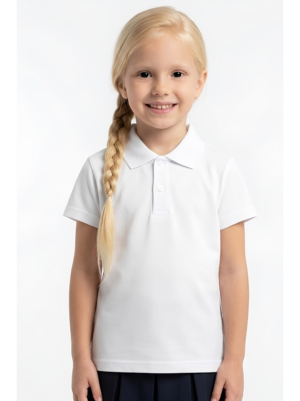 Beyaz 2'li T-shirt -%100 Pamuk Ve Okul Tarz- Kız Çocuk 5-16 Yaş 12727at-3