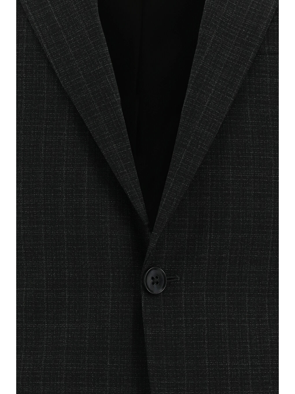Antrasit Slim Fit Dar Kesim Yünlü Klasik Ekose Takım Elbise-3