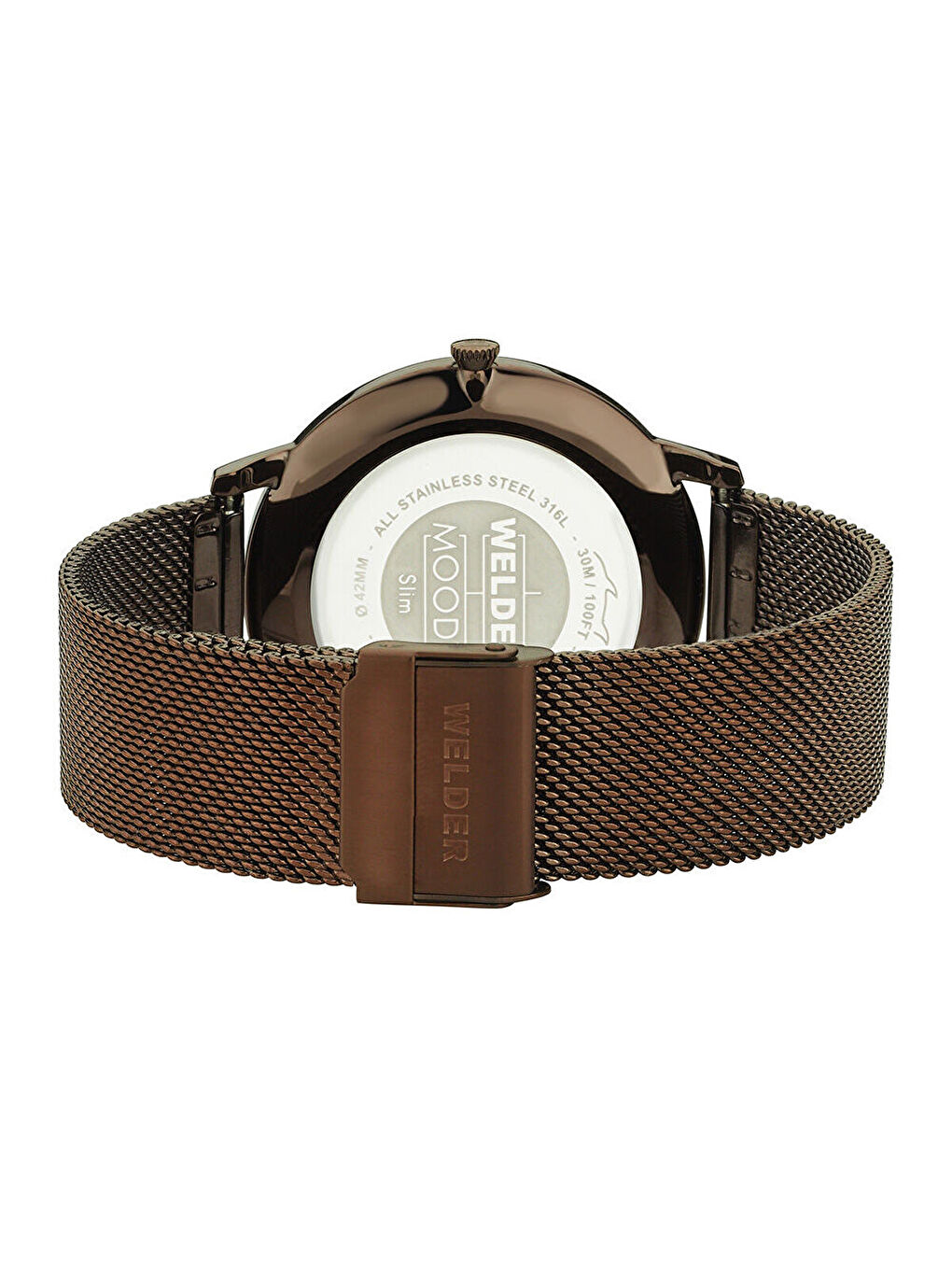 Kahverengi WWRS415 42 mm Slim Kol Saati-1