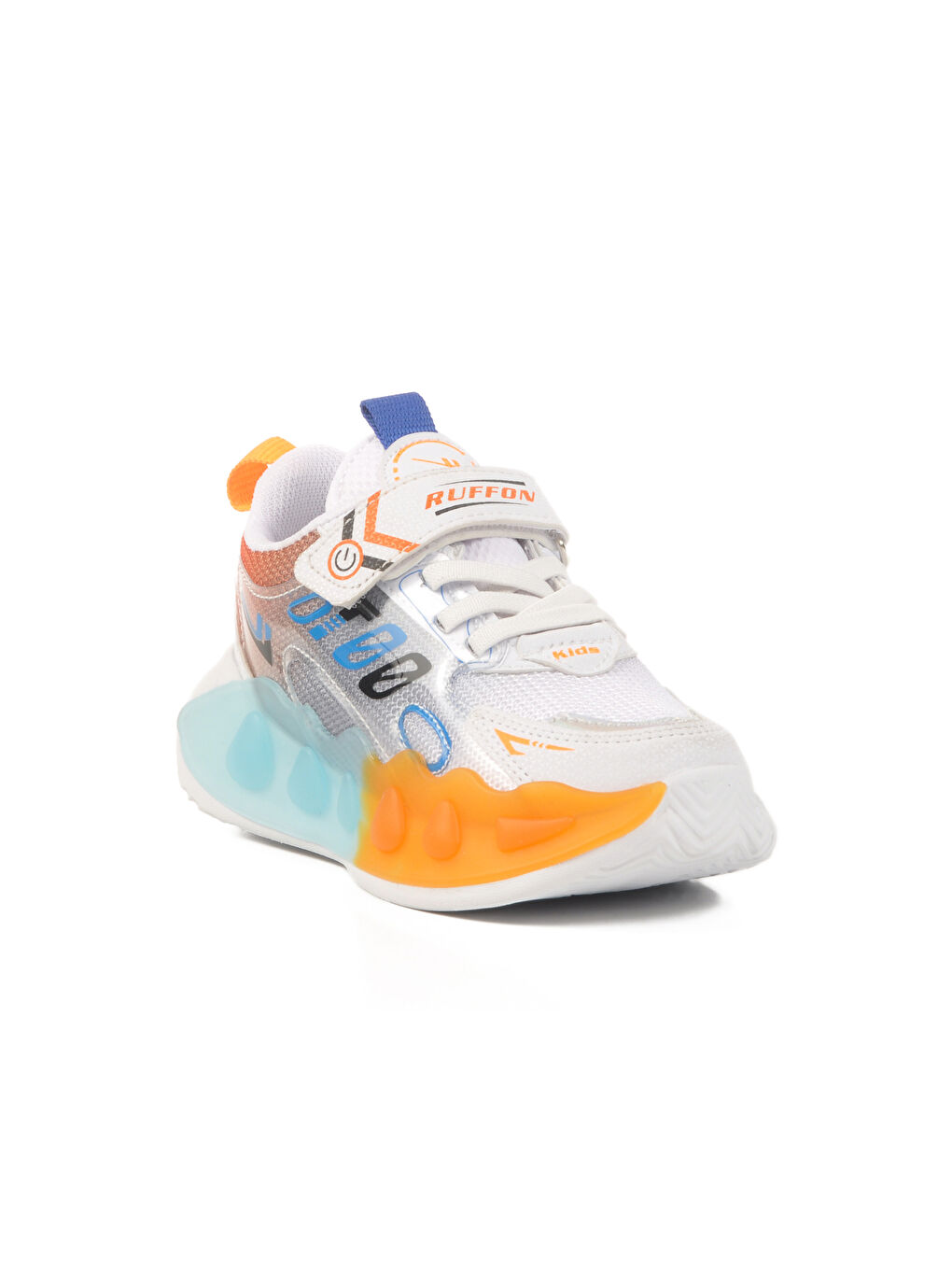 Beyaz Saks Cırtlı Fileli Çocuk Spor Ayakkabı 2480 P-2