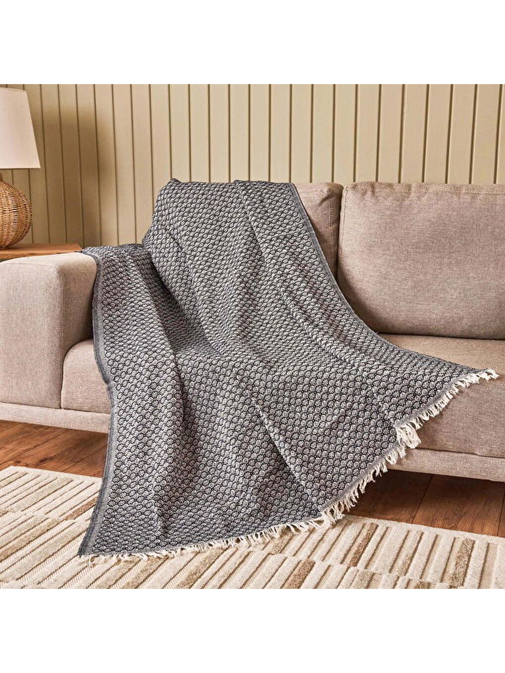 Soft Bety Koltuk Örtüsü - Lacivert - 130x170 cm