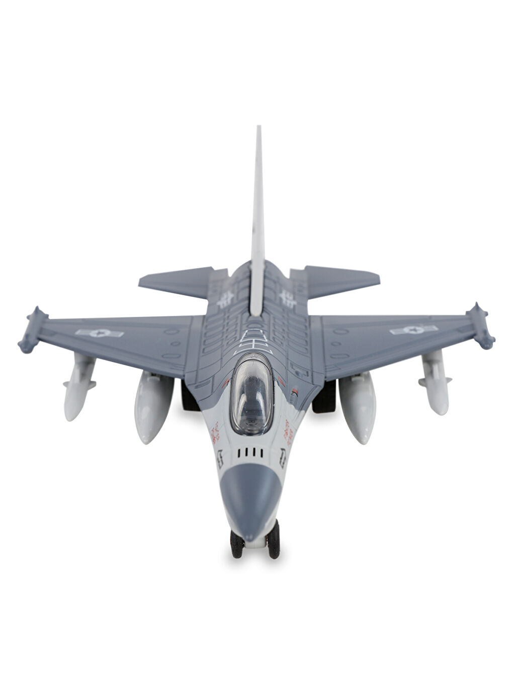 Sesli Ve Işıklı Çek Bırak Savaş Uçağı Gri-2