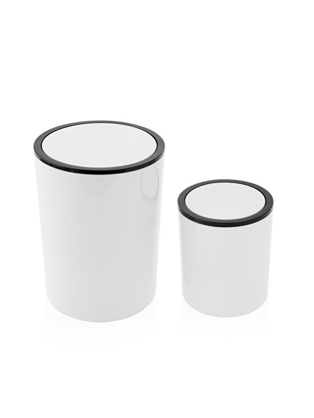 2'li Çöp Kovası Seti - Beyaz - 5 lt + 2 lt-2