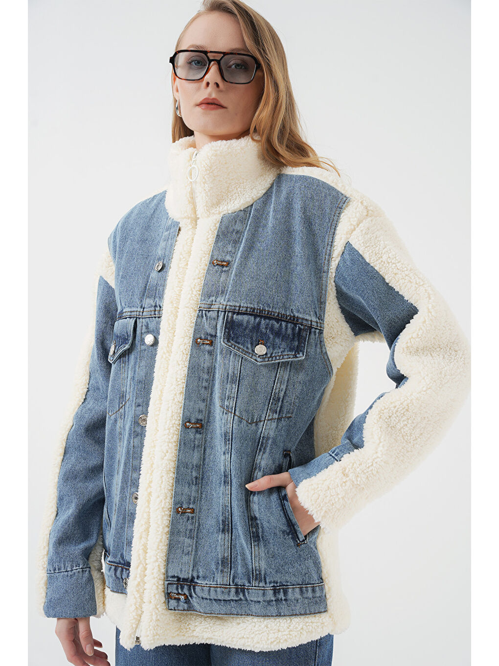 5198 Uzun Pelüş Jean Mont   Lacivert-3