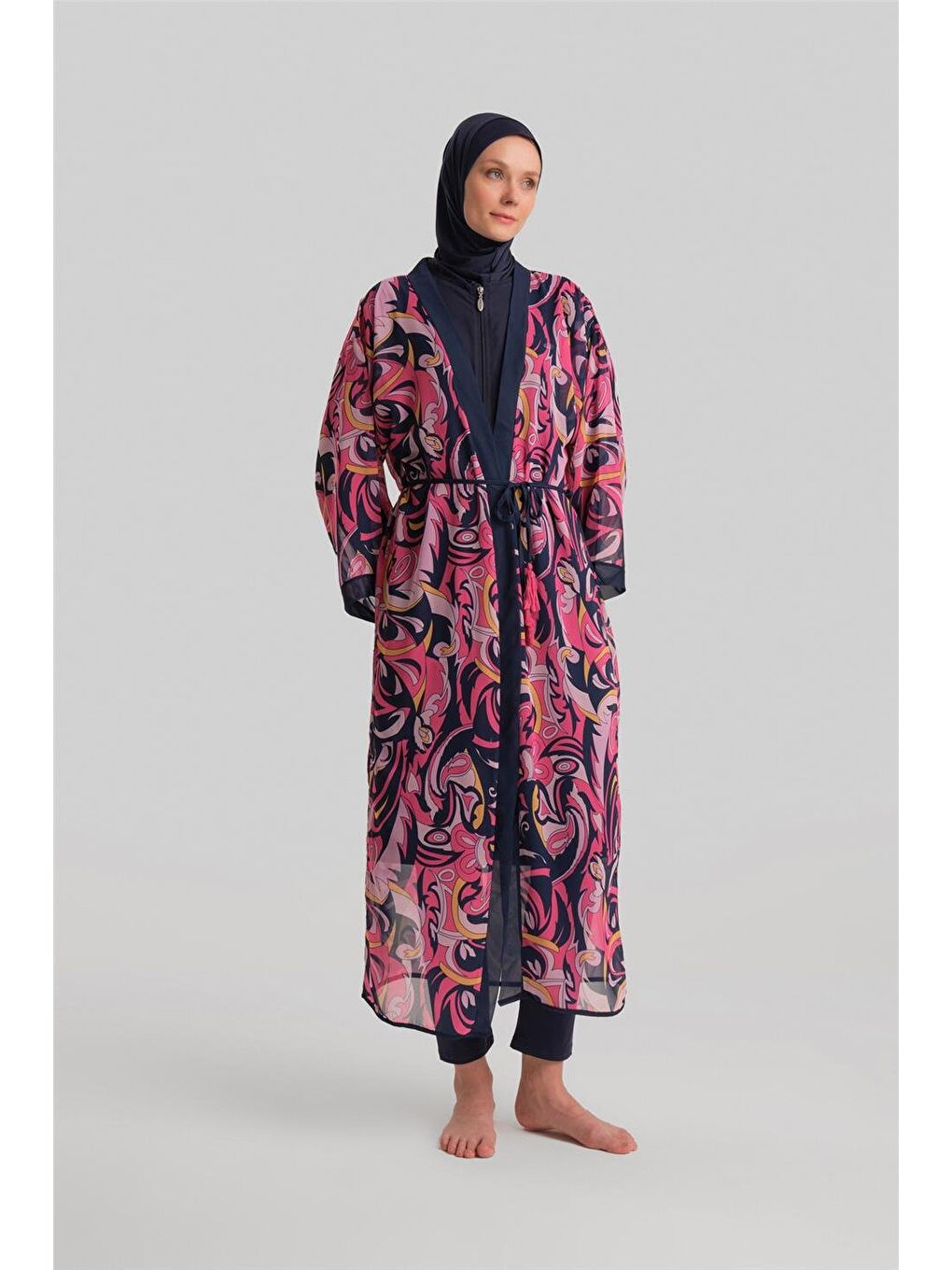 Karışık Pareo 24Yd8919 Lacivert-1