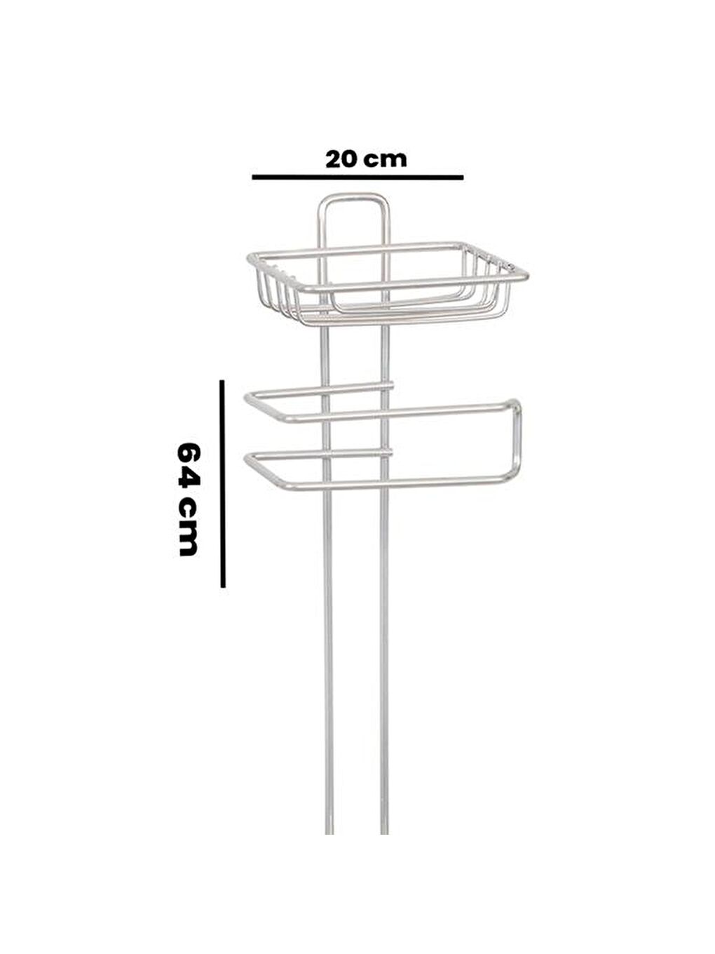 Yedekli Wc Kağıtlığı Ve Çöp Kovası - Beyaz-4
