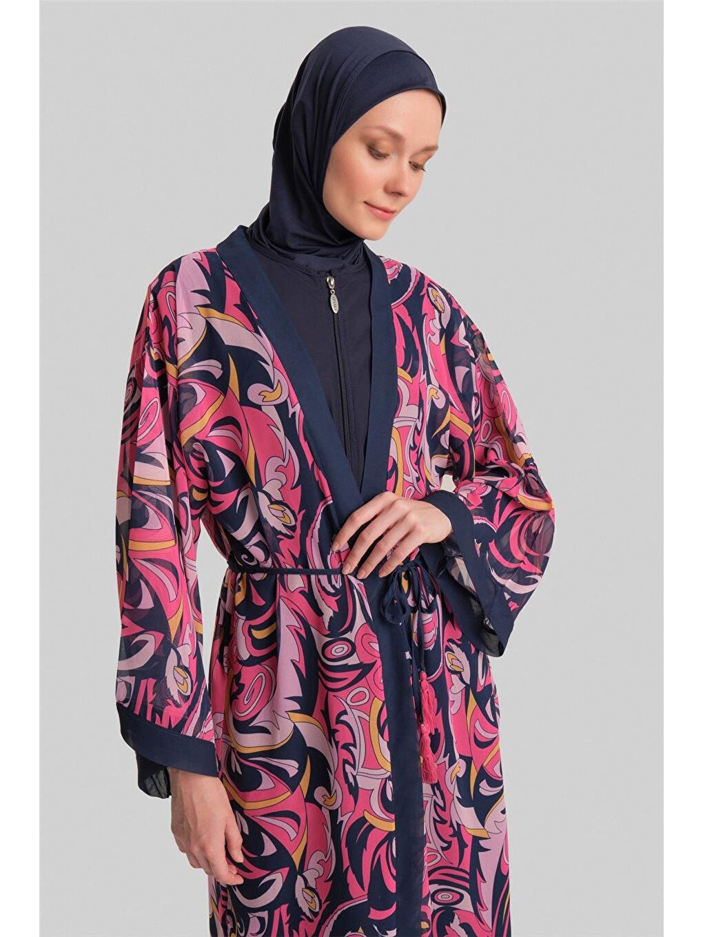 Karışık Pareo 24Yd8919 Lacivert-2