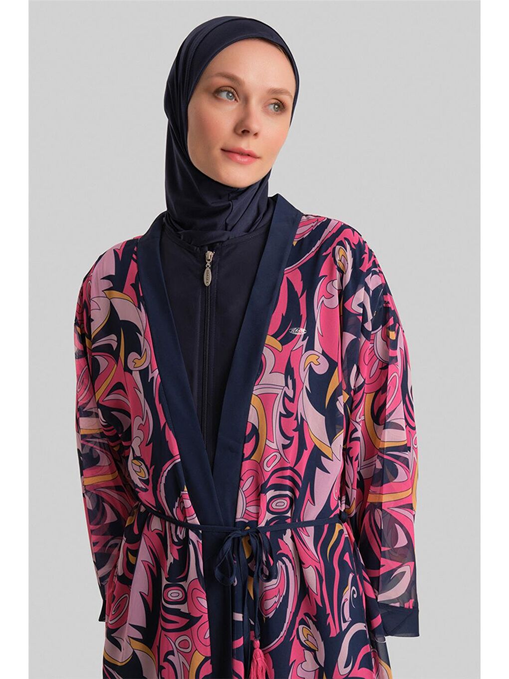 Karışık Pareo 24Yd8919 Lacivert-3