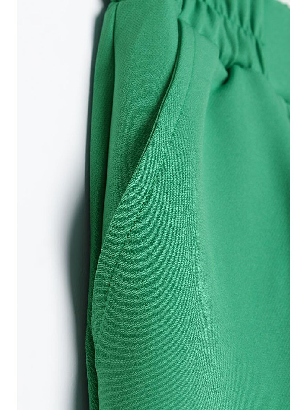 Yeşil01-Beli Lastikli Havuc Pantolon-4