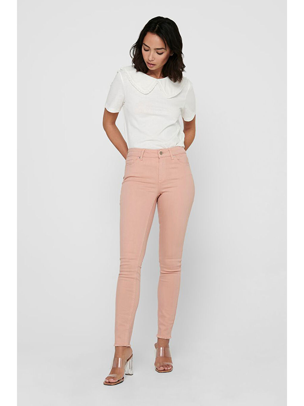 Pembe Onlblush Pamuklu Kadın Skinny Fit Jeans 15183652-1