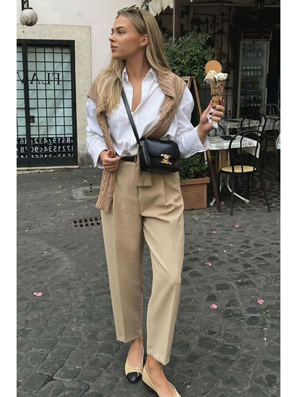 Bej Taş Rengi Yüksek Bel Pileli Kadın Kumaş Pantolon Mg2507