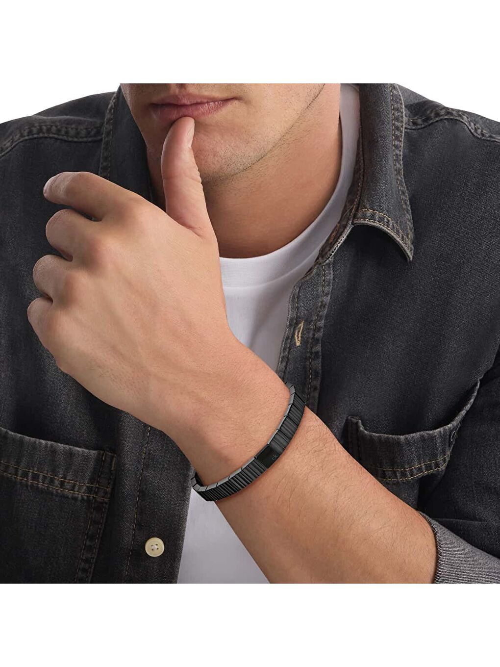 Siyah CKJ35100084 Erkek Bileklik-2