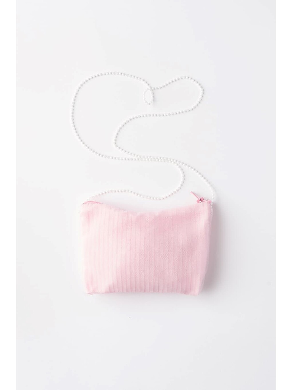 Pembe Henrietta Piliseli Tüllü Çantalı Kabarık Özel Elbisesi-2