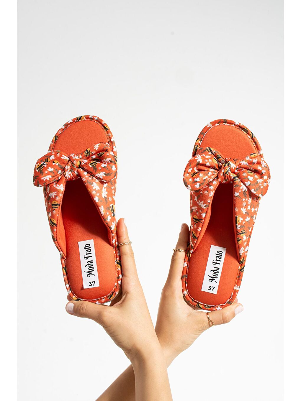 Turuncu FREZYA Kadın Terlik Dış Mekan ve Ev Terliği Havuz Plaj Terliği-1