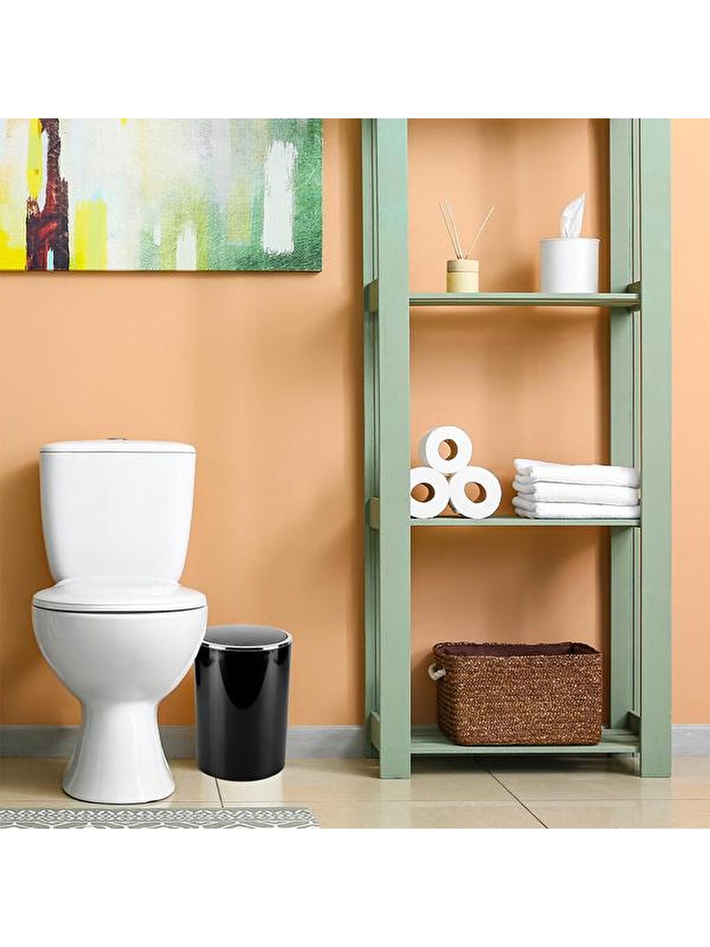 Lenox Çöp Kovası - Siyah - 6 lt-1