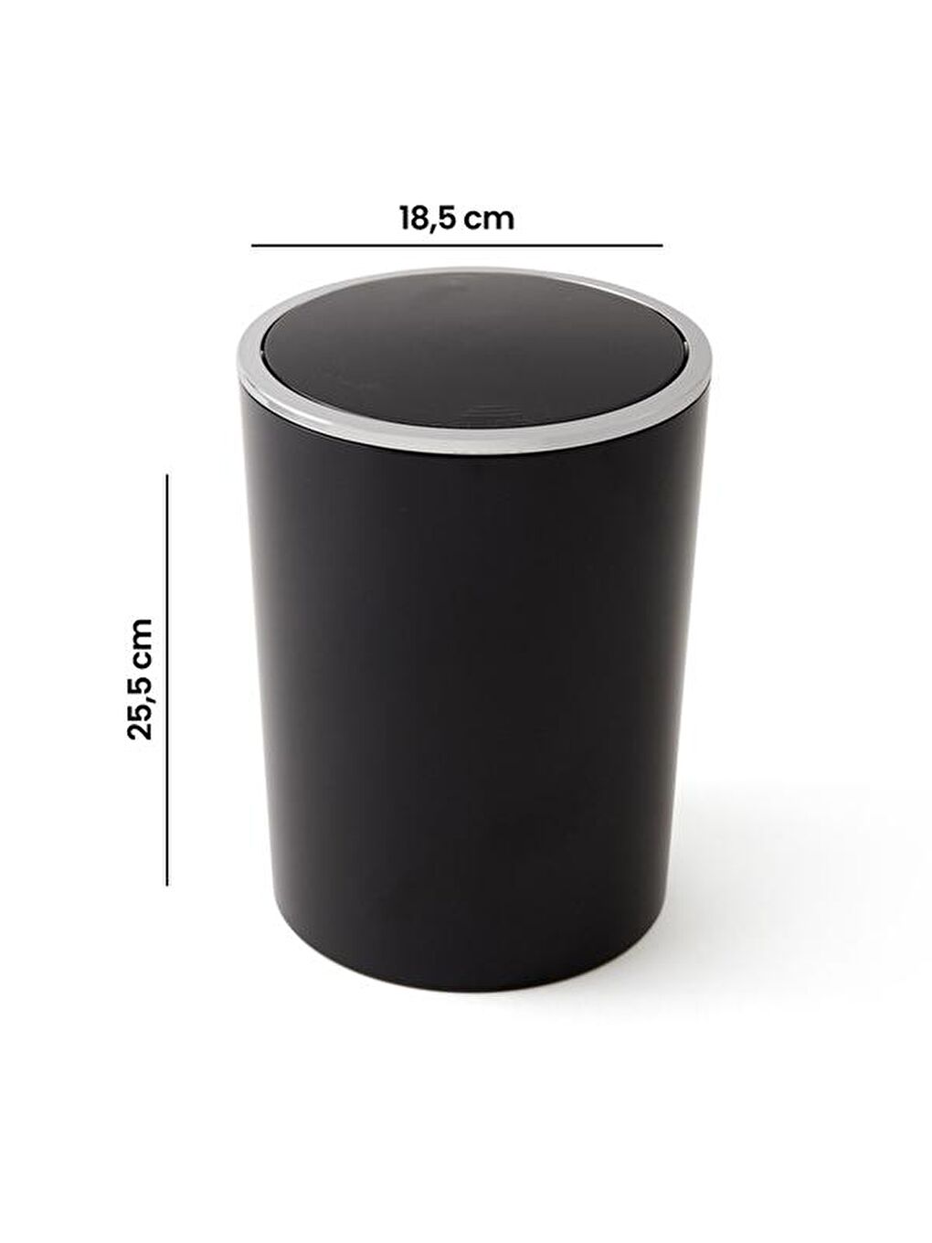 Lenox Çöp Kovası - Siyah - 6 lt-4