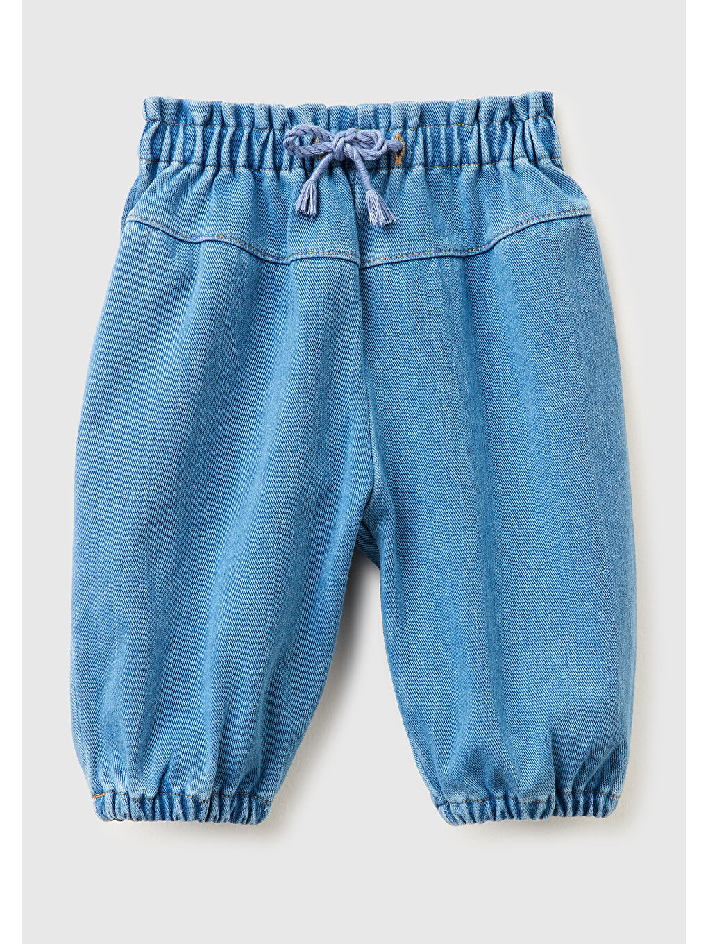 Karışık Bebek Elastik Bantlı Büzgü İpli Oversize Denim Jogger Pantolon