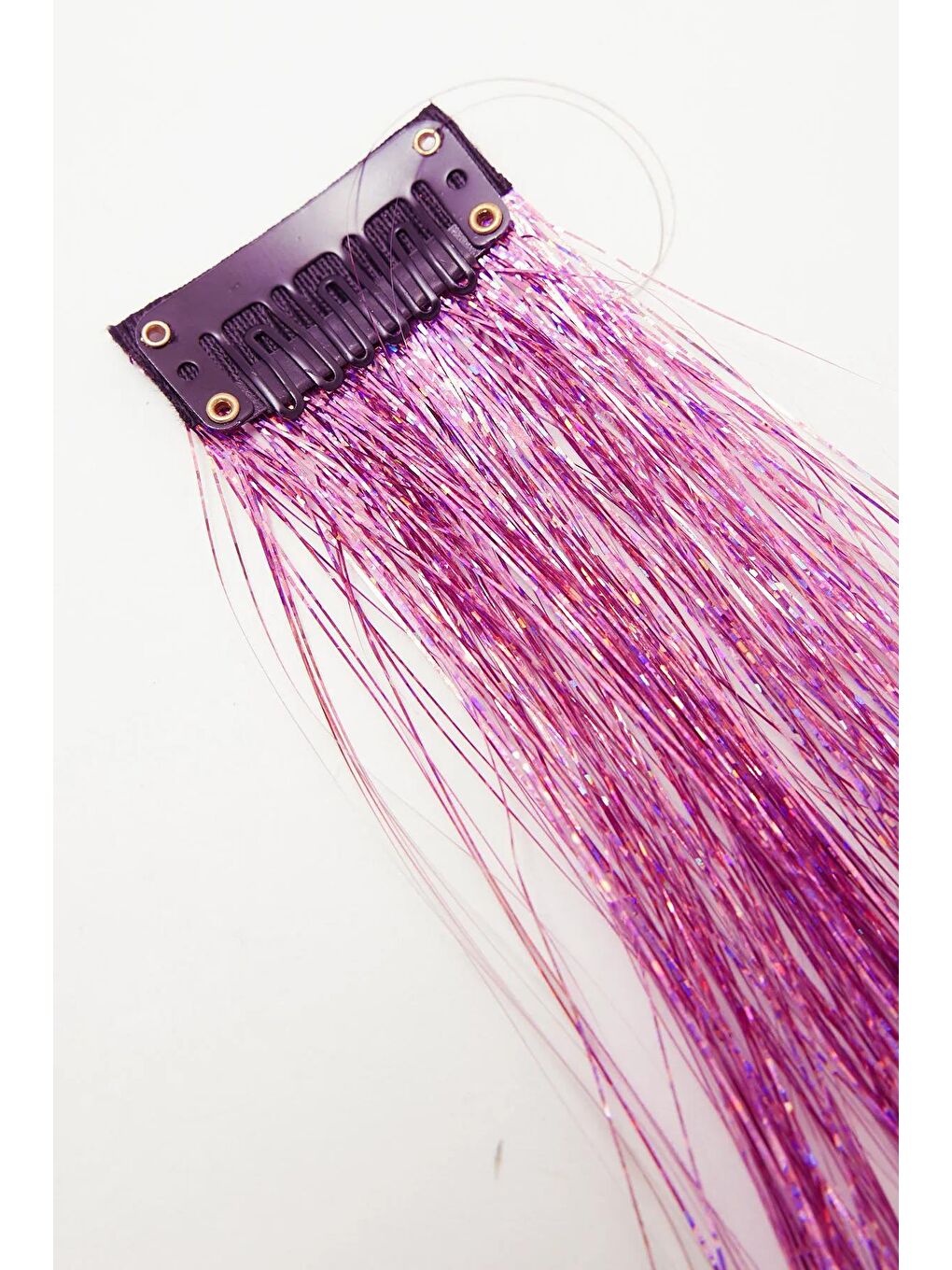 Fuşya Çıtçıtlı Saç Simi Hair Tinsel Postiş