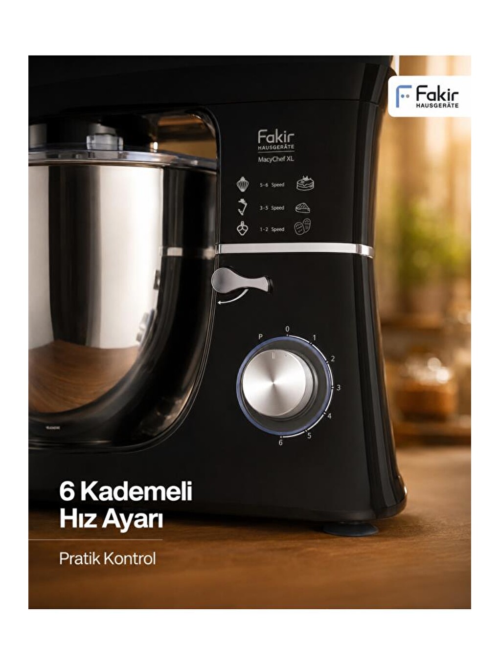 Maxychef Hamur Yoğurma & Stand Mikser 10 Lt 2000w Siyah-2