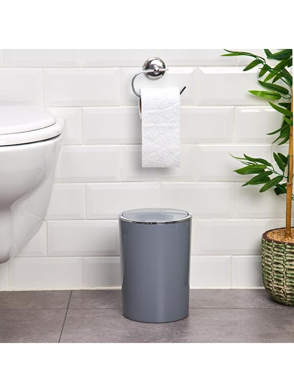 Lenox Çöp Kovası - Gri - 6 lt