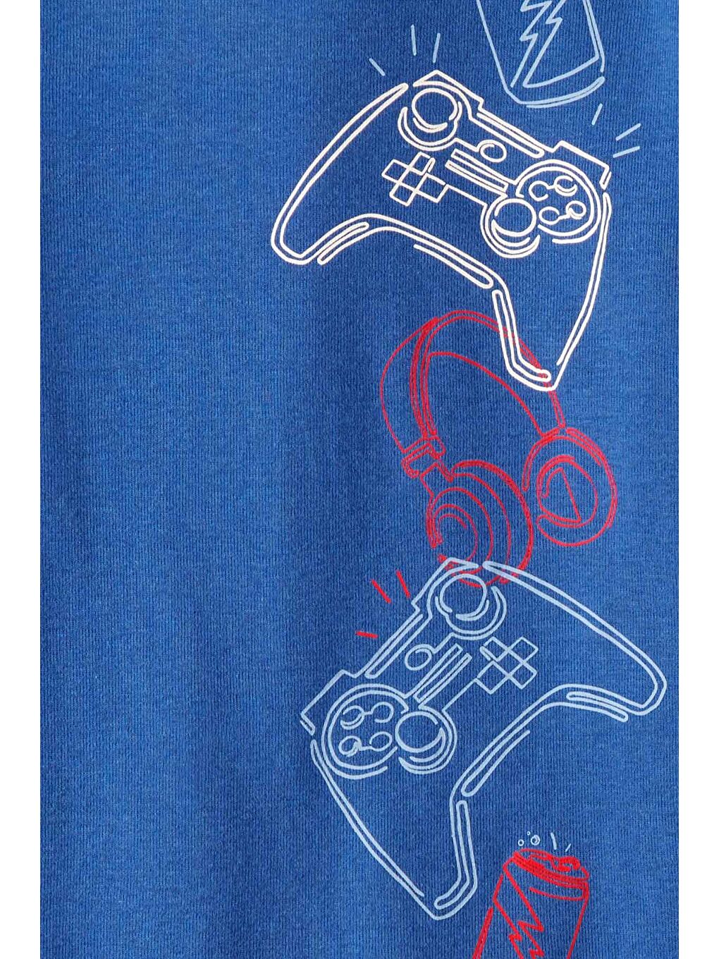 Erkek Çocuk Mavi Pijama Set-1