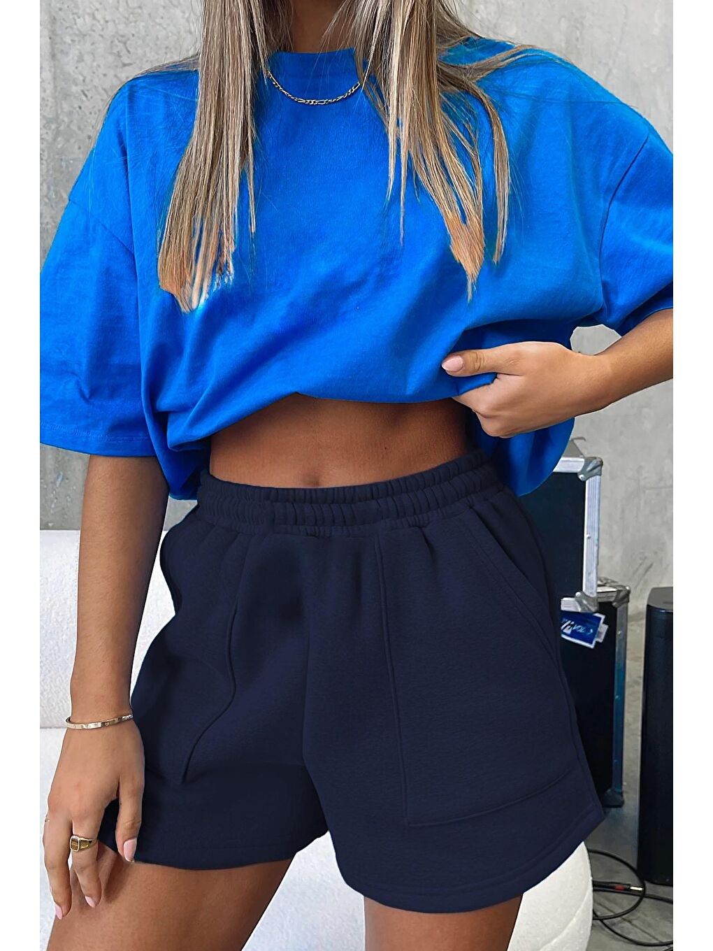 Lacivert Basic Kadın Şort Mg2511