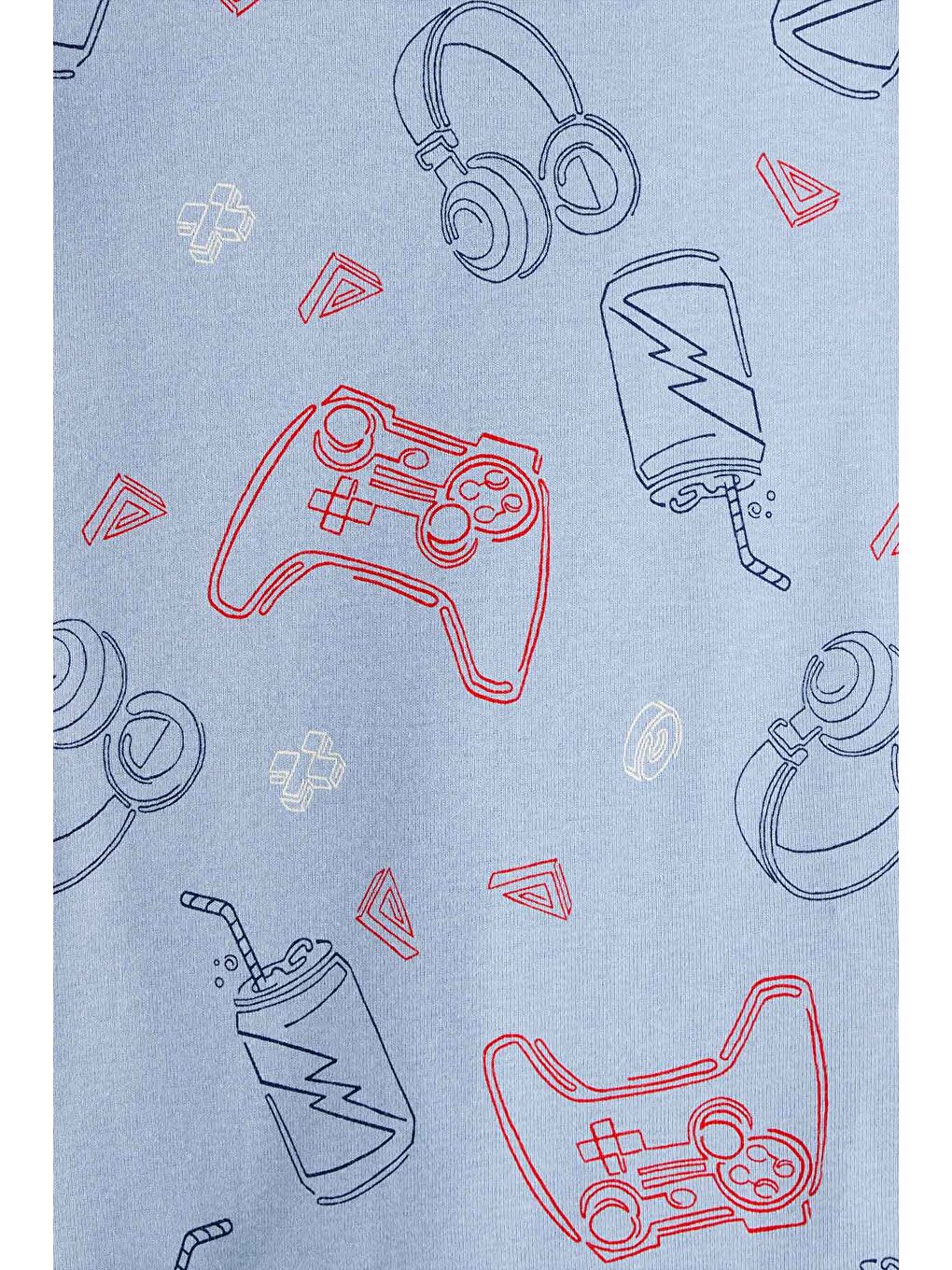 Erkek Çocuk Mavi Pijama Set-2