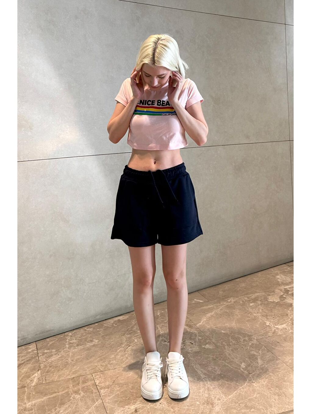 Lacivert Basic Kadın Şort Mg2511-1