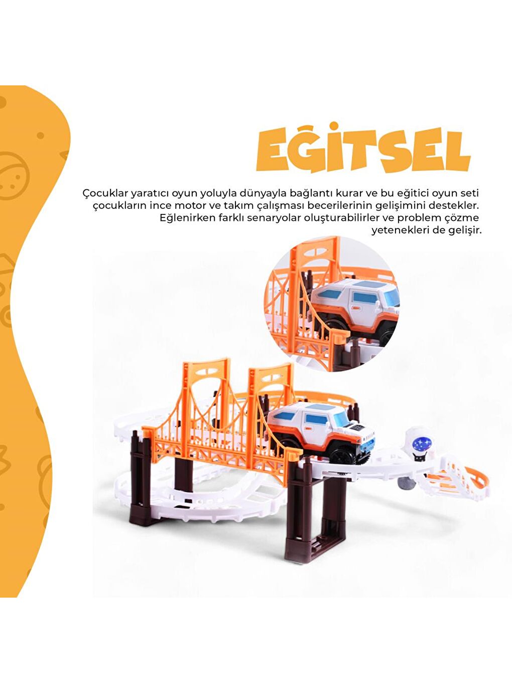 Ogi Mogi Toys Uzay Pisti ve Araç Seti - 8