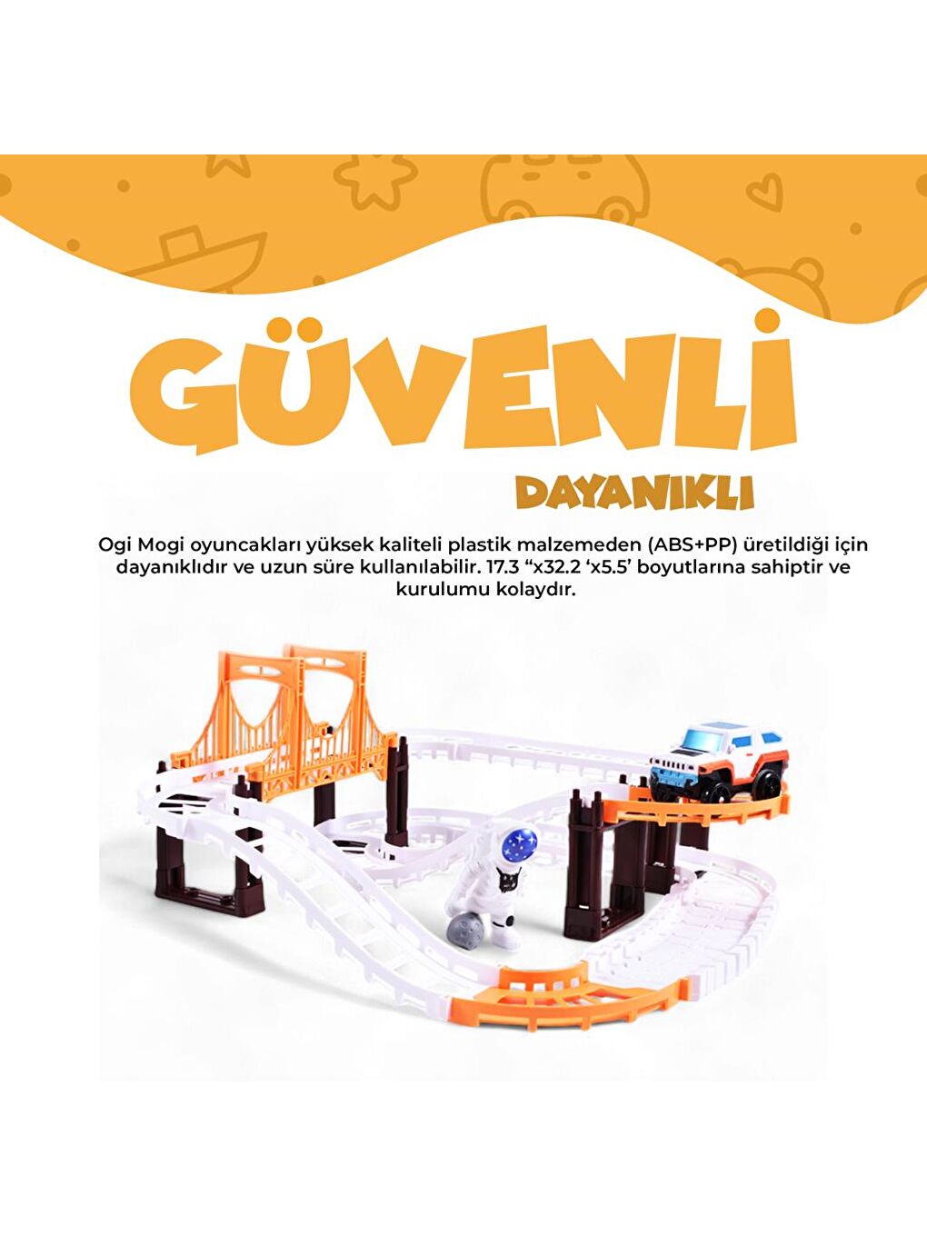 Ogi Mogi Toys Uzay Pisti ve Araç Seti - 9