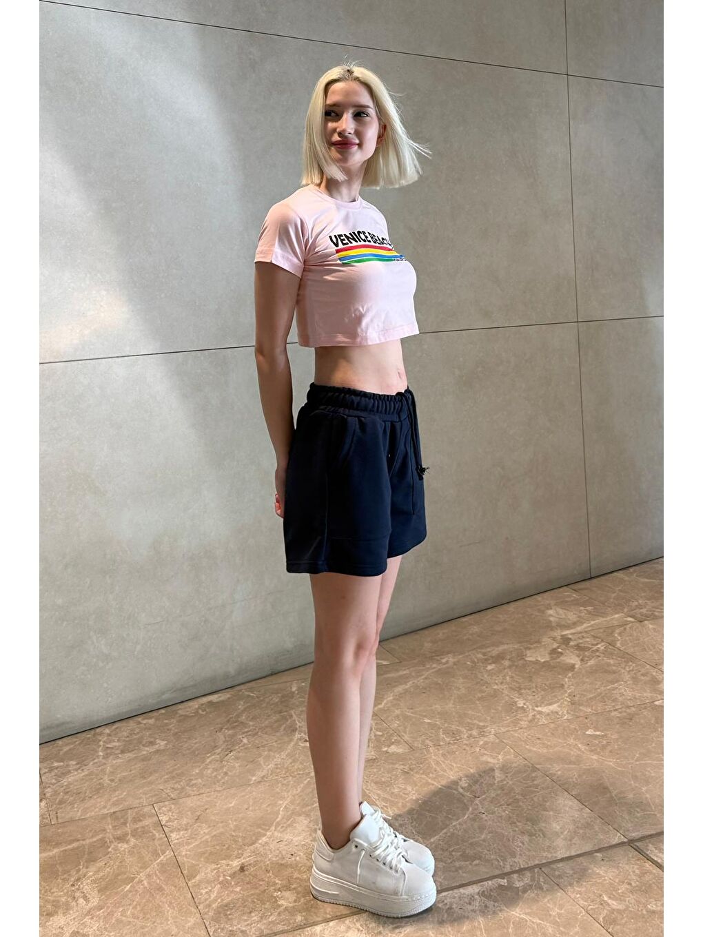 Lacivert Basic Kadın Şort Mg2511-3