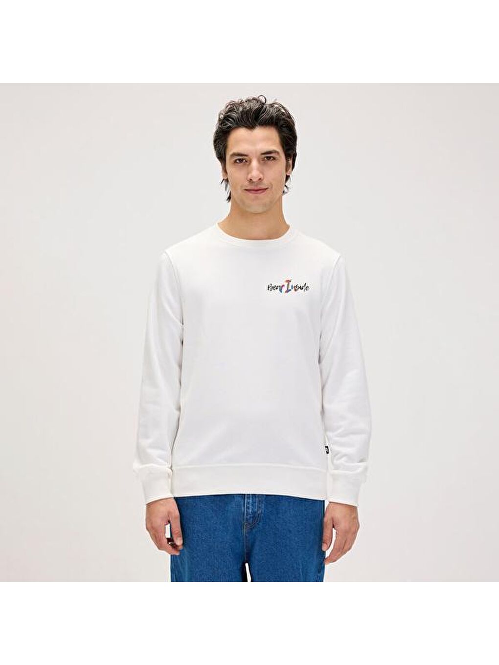 Splashy Erkek Beyaz Sweatshirt