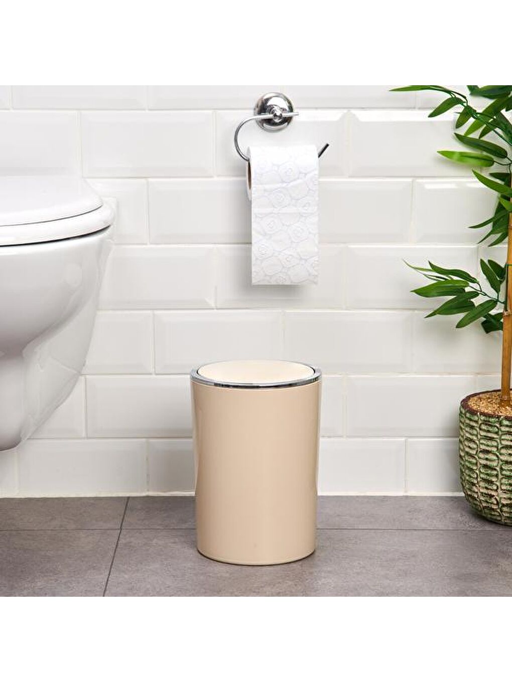 Lenox Çöp Kovası - Bej - 6 lt