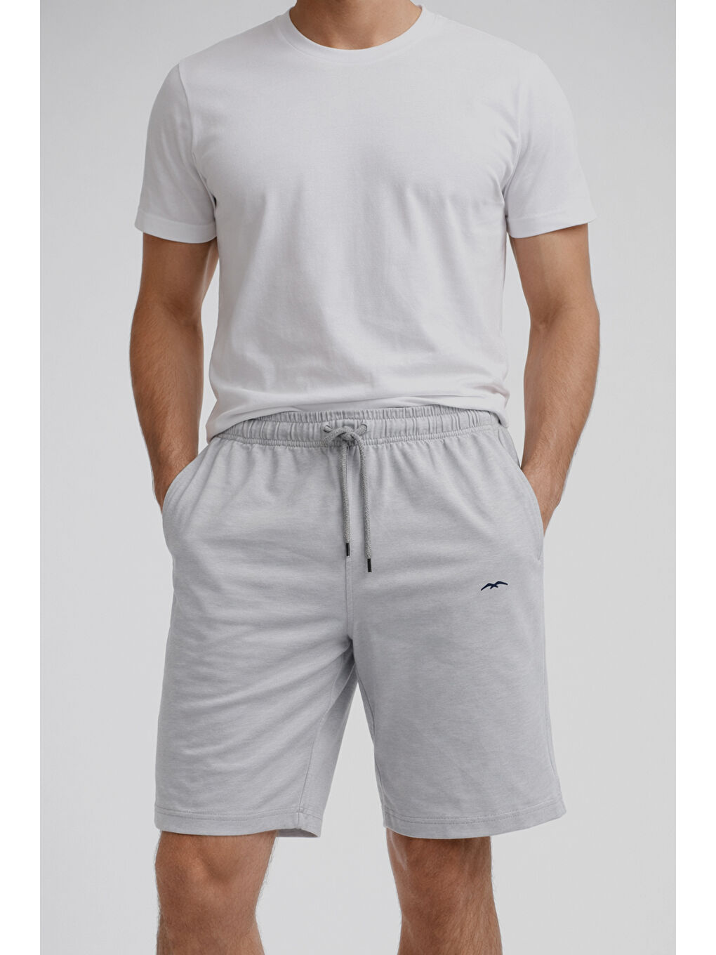 Erkek Şort Penye Kapri 392 Gri-2