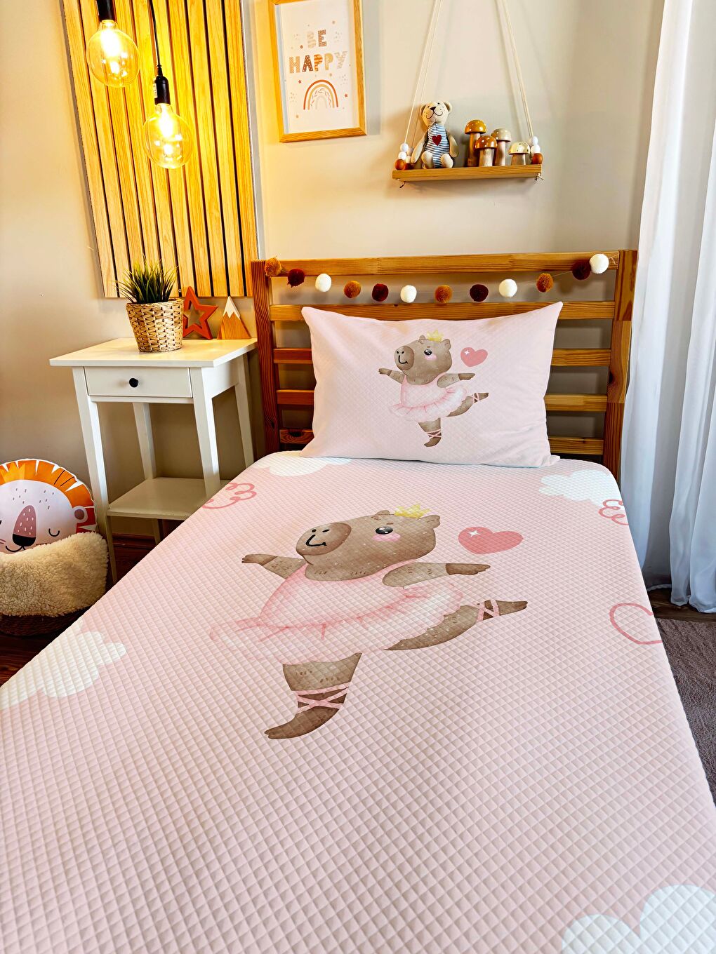 Karışık Desenli Çocuk Pike Takımı | 160x220 cm Pike + 50x70 cm Yastık Kılıfı-1