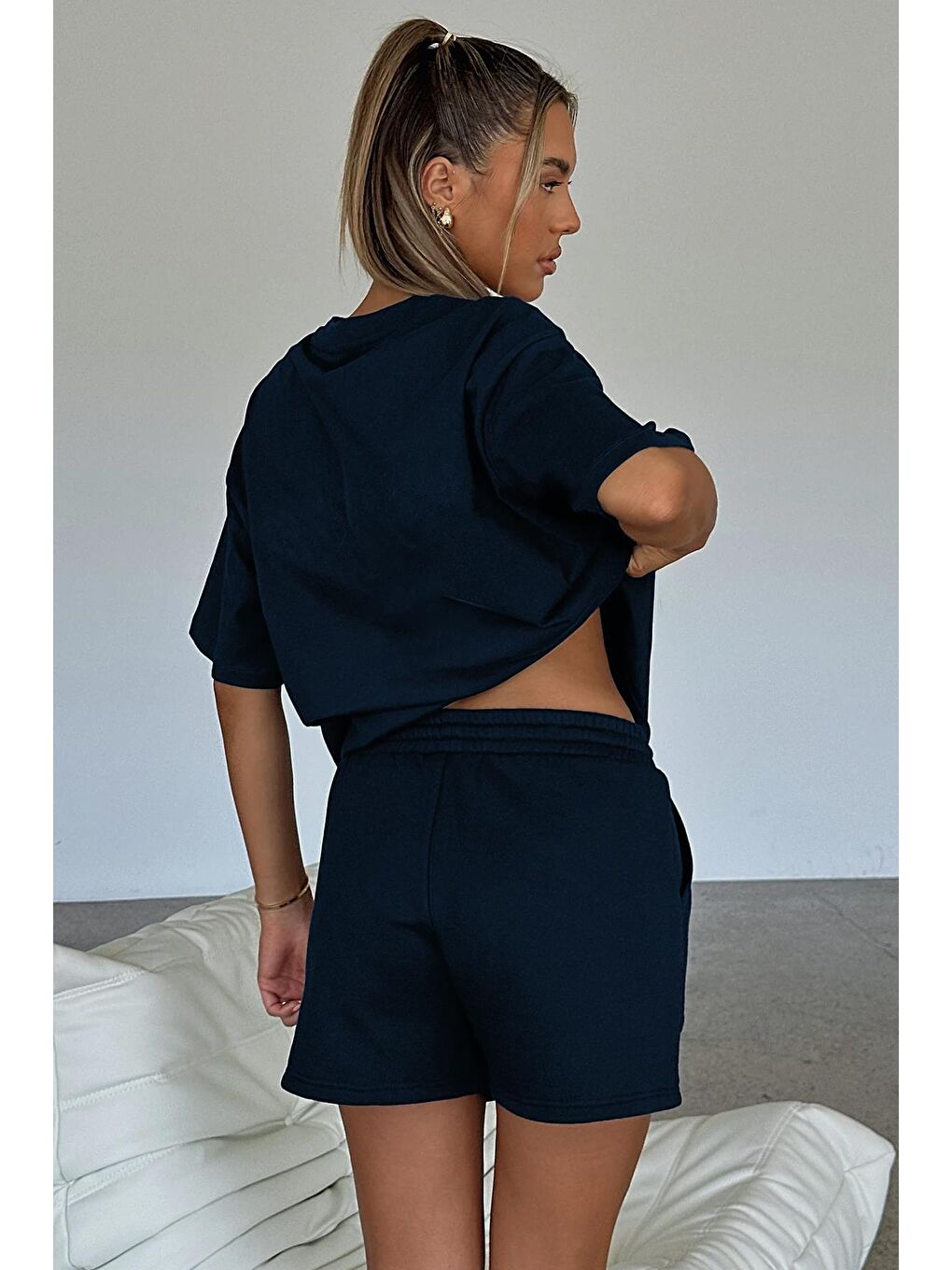 Lacivert Basic Kadın Şort Mg2511-5