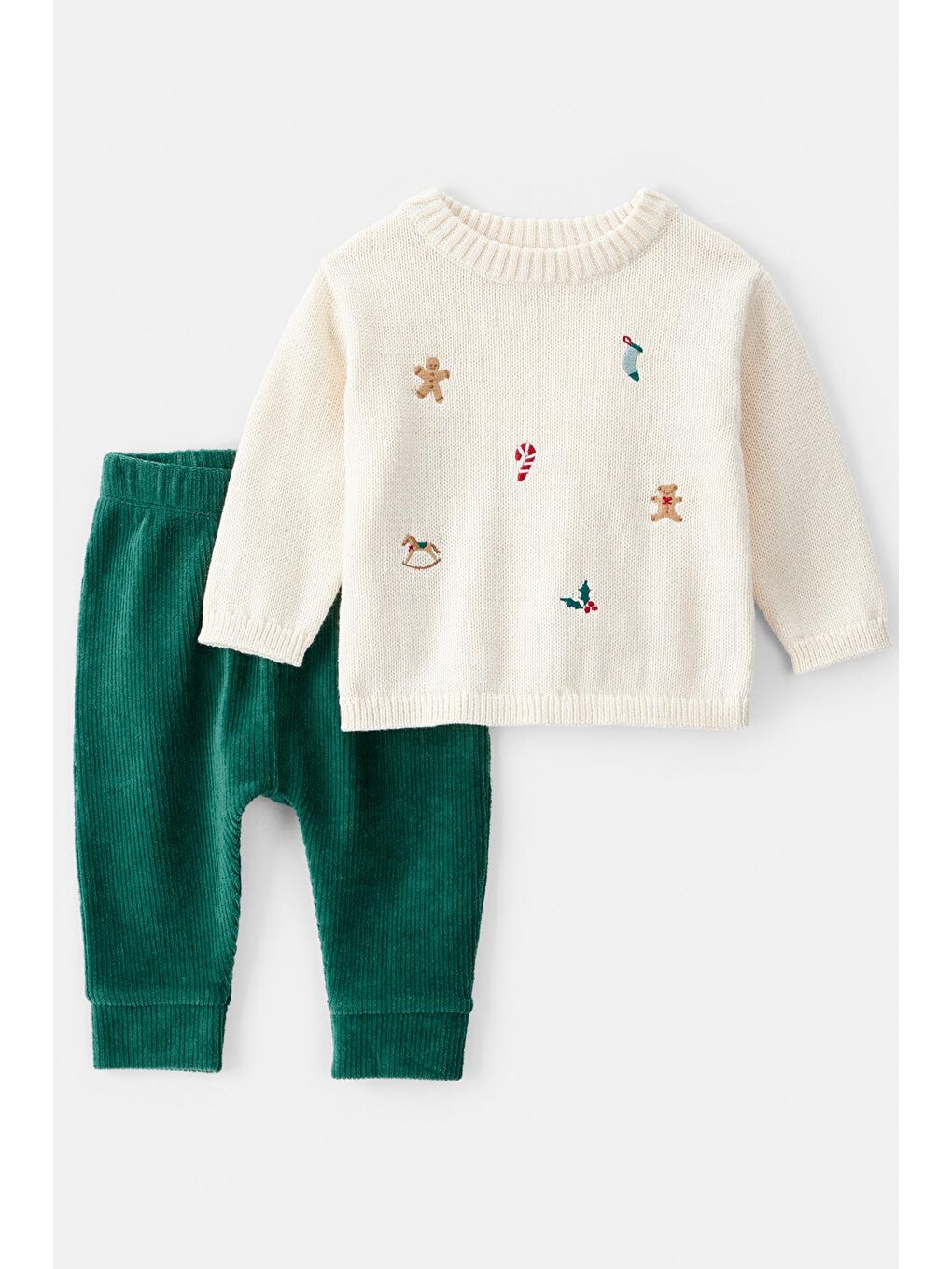 Erkek Bebek Ekru 2Li Set