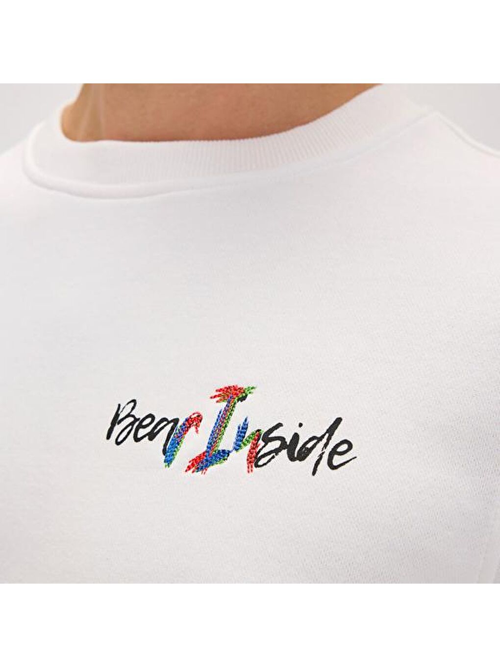 Splashy Erkek Beyaz Sweatshirt-1