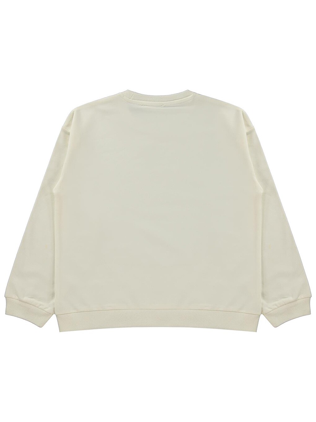 Girls Basic 6-9 Yaş Sweatshirt - Ekru-1