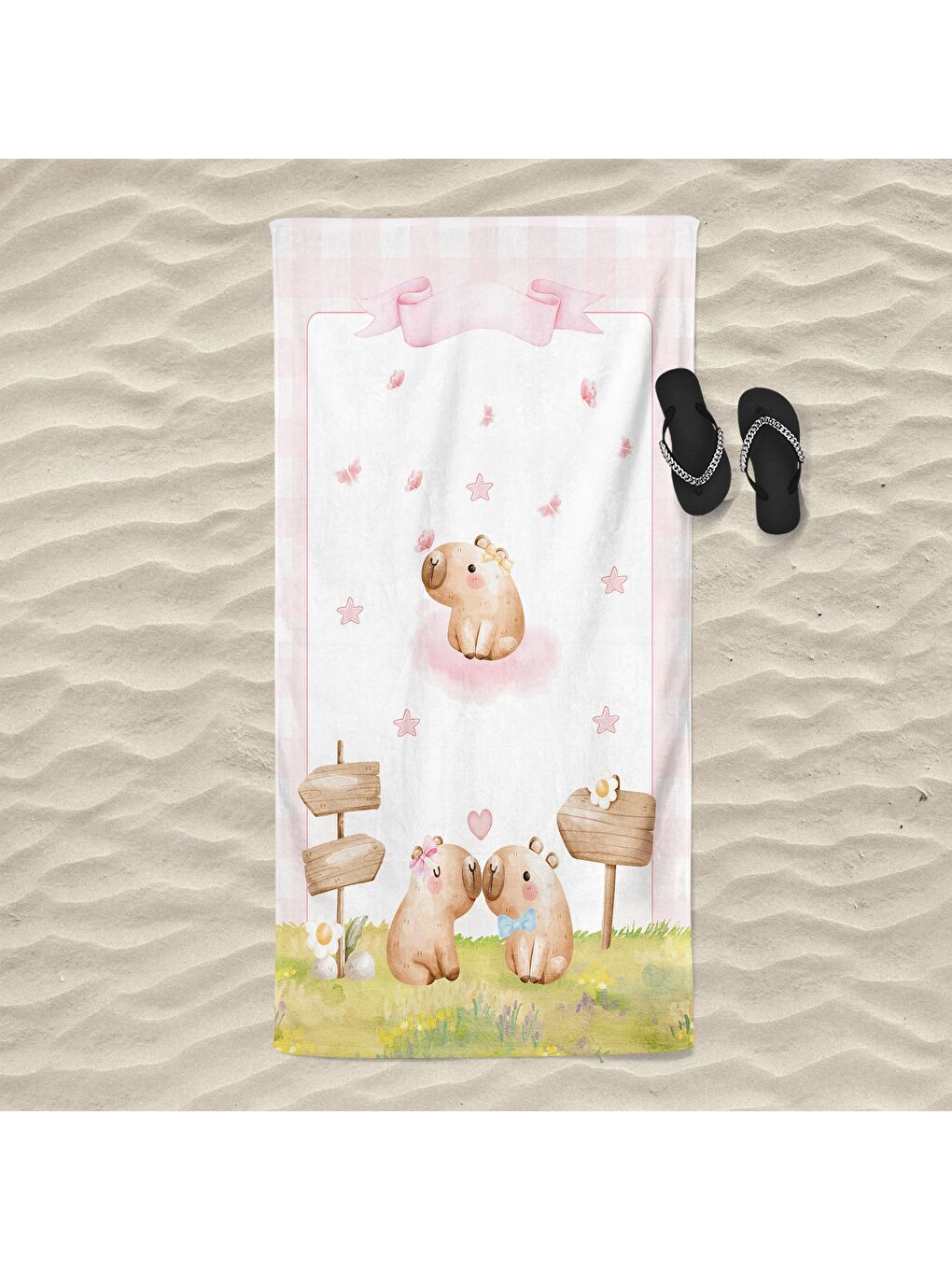 Karışık Desenli Hızlı Kuruyan 75x150 cm Plaj Havlusu – Baskılı