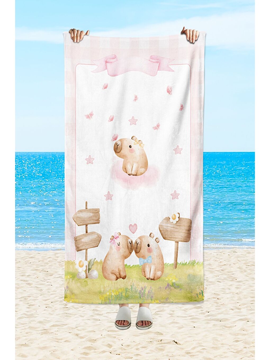 Karışık Desenli Hızlı Kuruyan 75x150 cm Plaj Havlusu – Baskılı-1