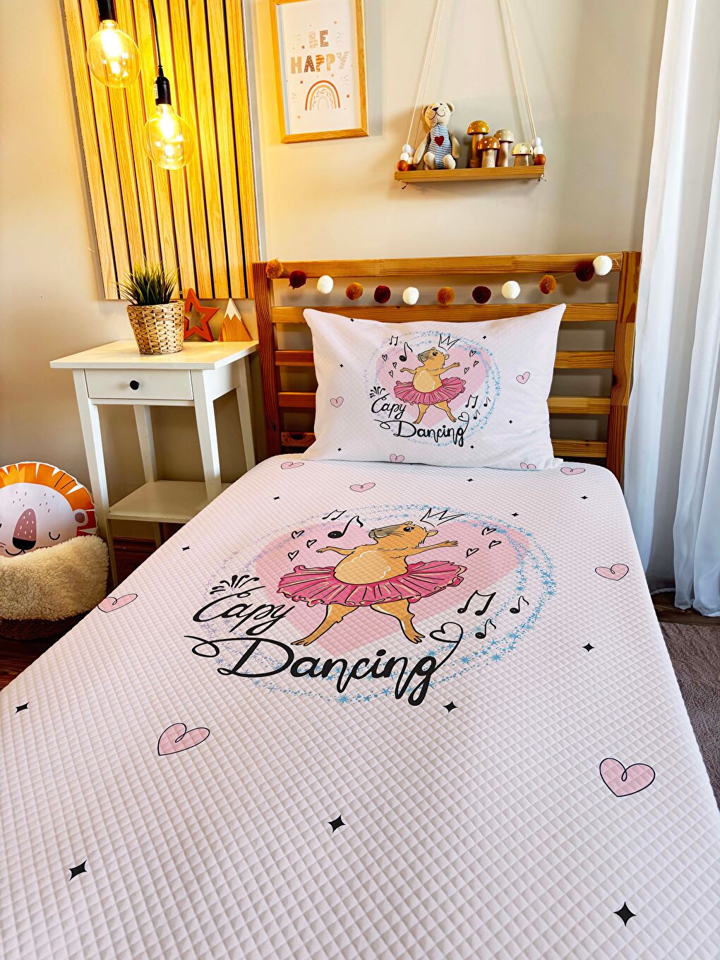 Karışık Desenli Çocuk Pike Takımı | 160x220 cm Pike + 50x70 cm Yastık Kılıfı-1