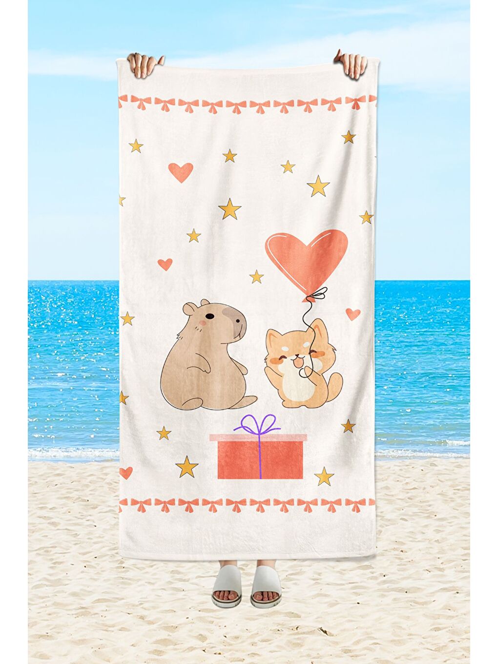 Karışık Desenli Hızlı Kuruyan 75x150 cm Plaj Havlusu – Baskılı-1